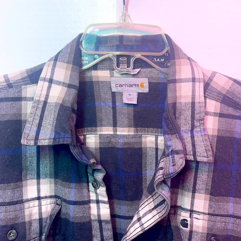 Carhartt - Mens Flannel (Blue) Double Pocket Size XL - Picture 2 of 6